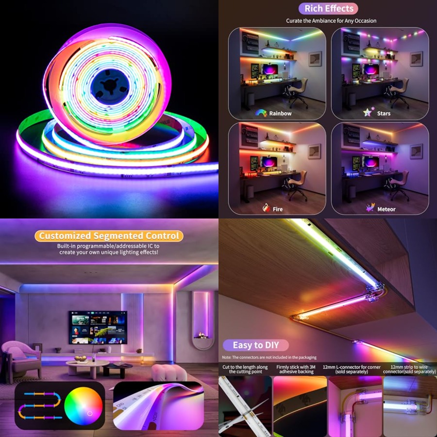 Led Strip Lights - Tira de Luces LED COB RGB