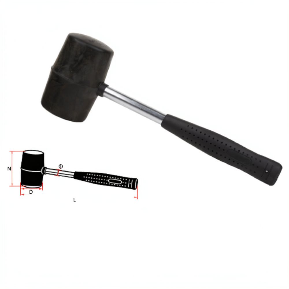 Home Improvement Mark - Martillo de goma de alta calidad