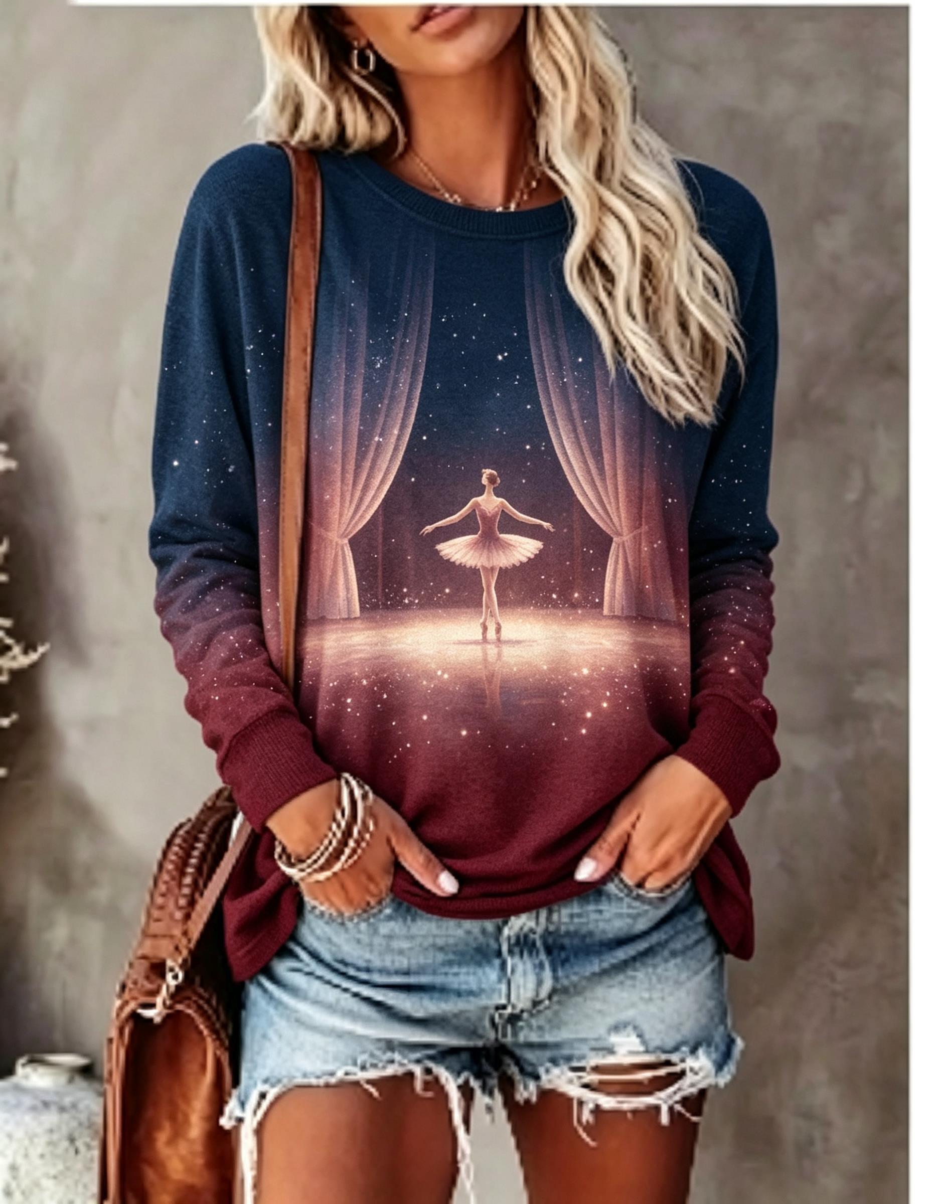 Wallpaper - Camiseta de manga larga para mujer