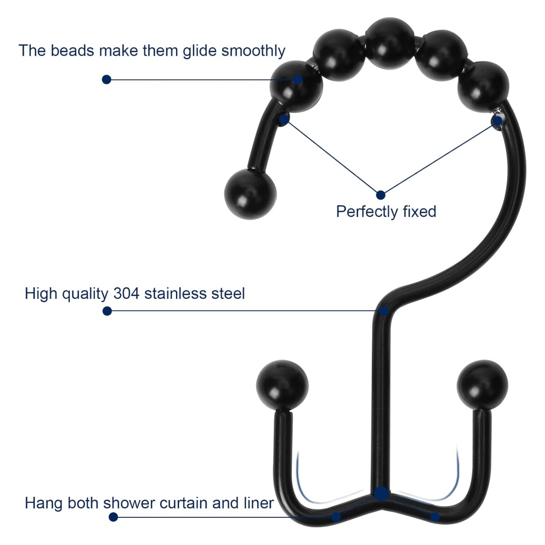 Gancho para cortina de ducha,  - Curtain Rods reseña y precio