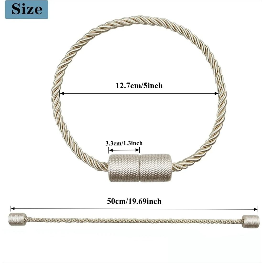 2 Piezas de Sujetadores Magnét - Curtain Rods reseña y precio