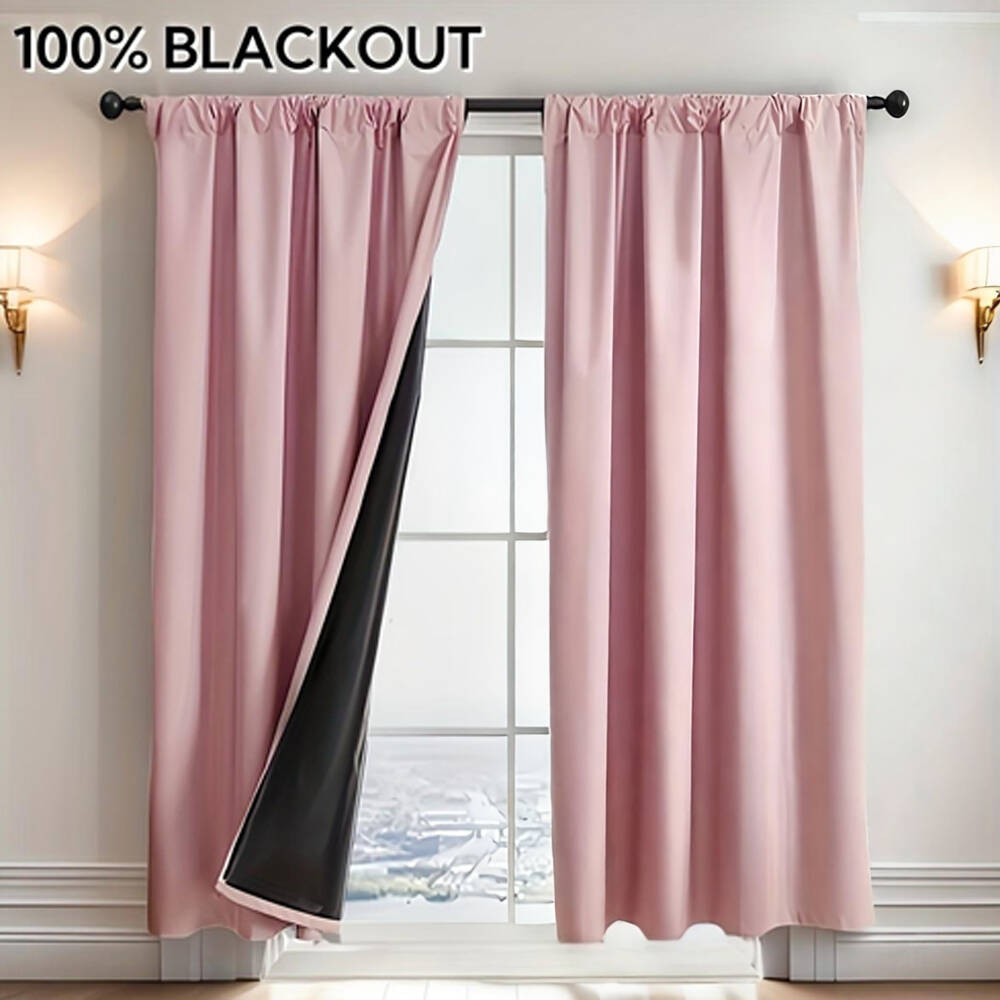 Cortina Opaca 100% con Forro N - Curtain Rods reseña y precio