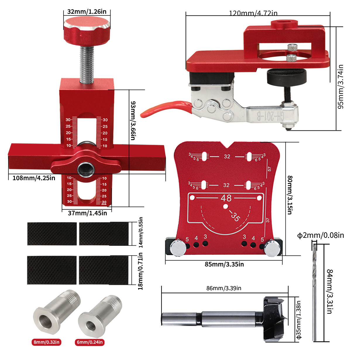 Kit de instalación de bisagra  - Cabinet Hinges reseña y precio