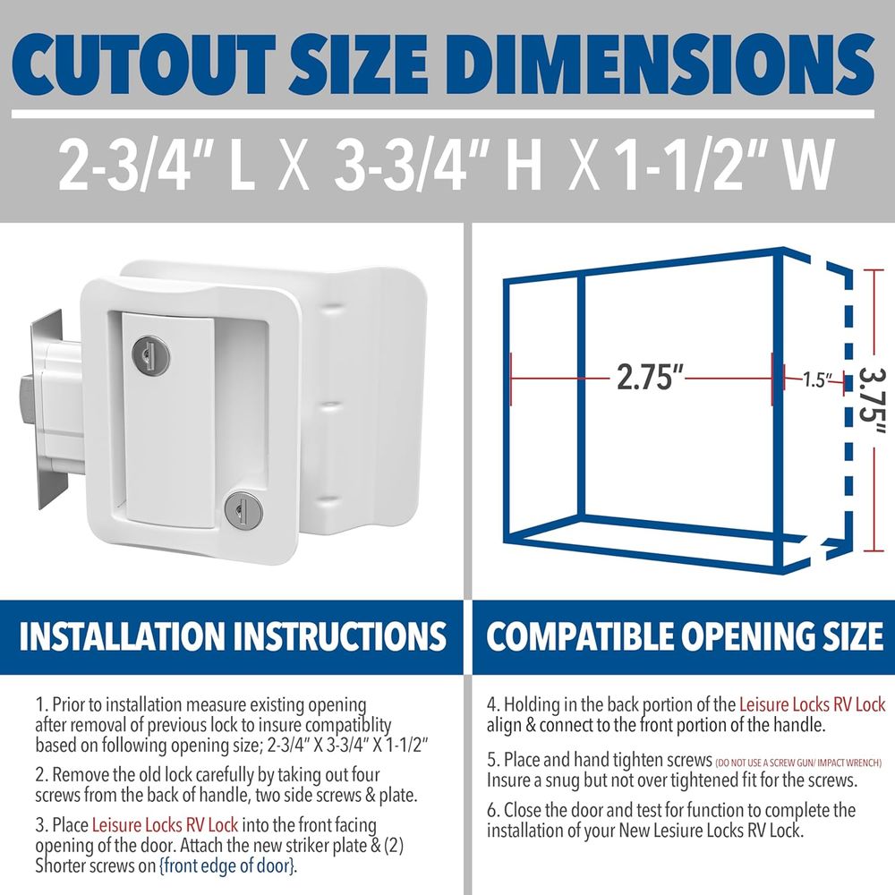 Cerradura de puerta para RV co - Door Lock reseña y precio