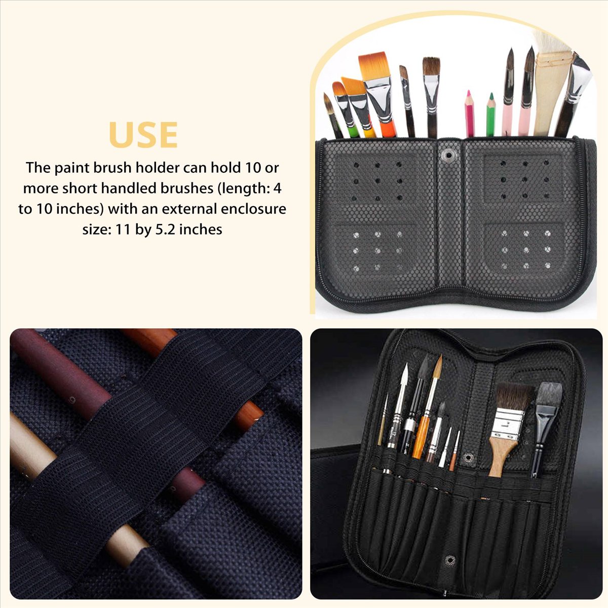 (A02R) Estuche con cremallera  - Paint Brush reseña y precio