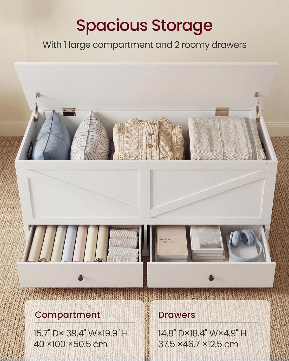 Caja de almacenamiento estilo  - Cabinet Hinges reseña y precio