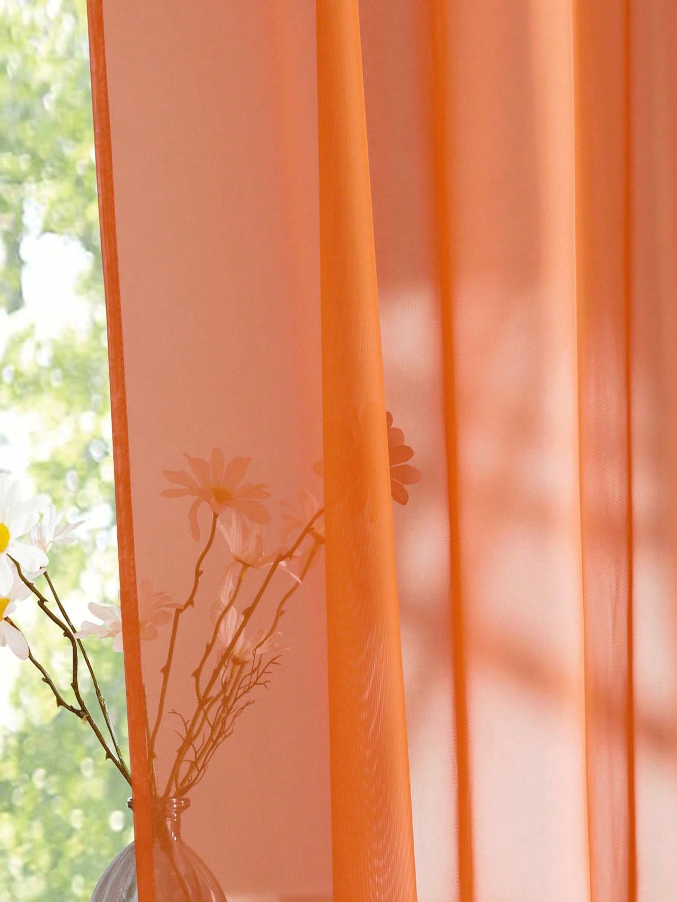 1 cortina elegante de organza  - Curtain Rods reseña y precio