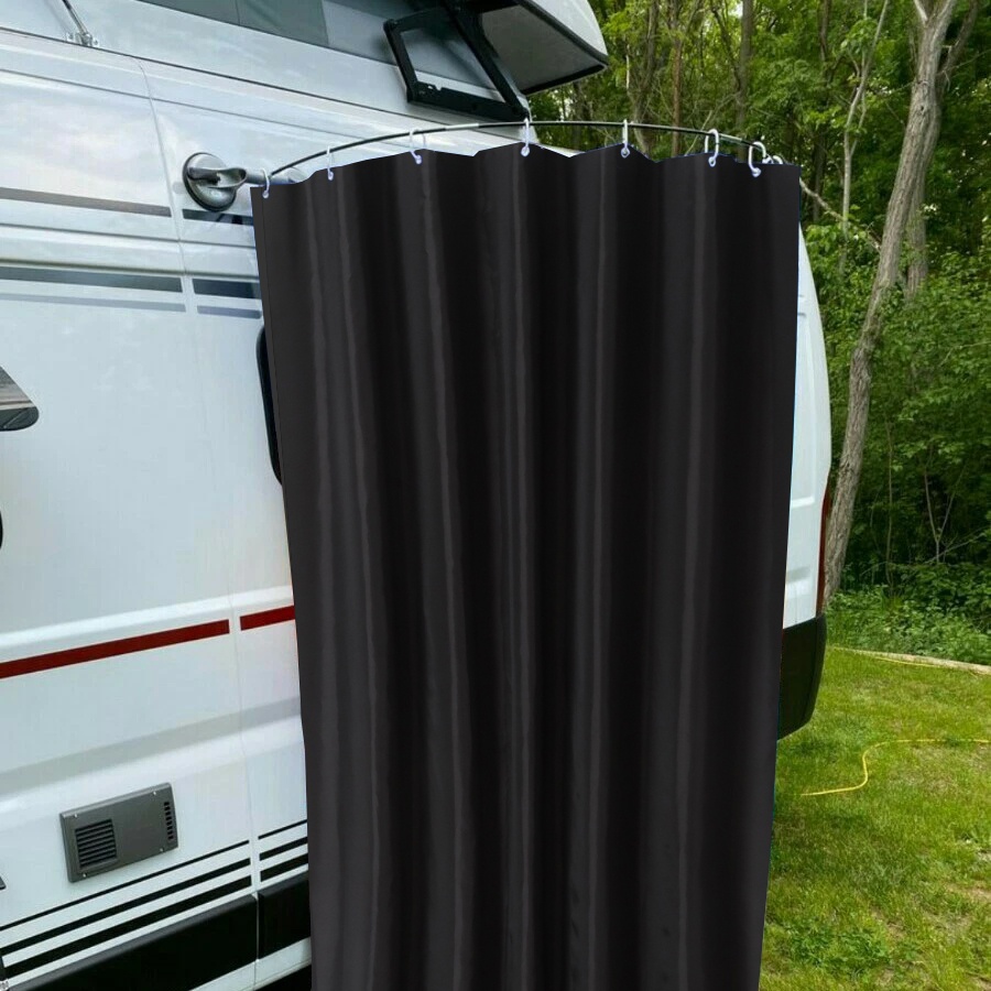 Cortina de ducha para acampar  - Curtain Rods reseña y precio