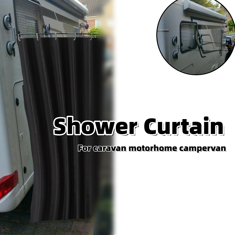 Cortina de ducha para acampar  - Curtain Rods reseña y precio