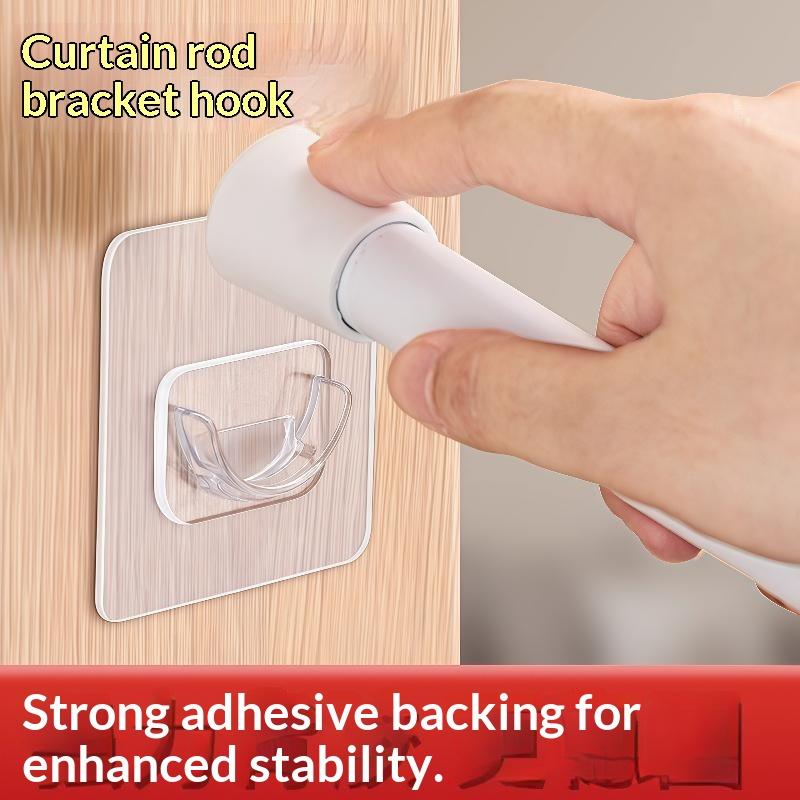 4 Soportes Transparentes Adhes - Curtain Rods reseña y precio